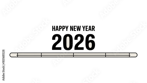 New Year Countdown to 2026: An elegant graphic marks the passage of time, with a sleek, minimalist design signifying anticipation for the new year.