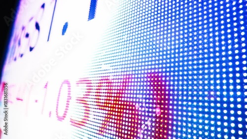 Stock data on the screen