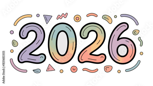 Visualizing the Future: A vibrant and artistic illustration of the year 2026, radiating optimism and the promise of new beginnings. This artwork captures the essence of forward-thinking concepts.