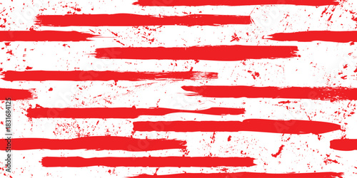 Grungy vector brush lines repeating pattern with specks and particles . Brush strokes seamless pattern texture. Distress screen print endless pattern texture