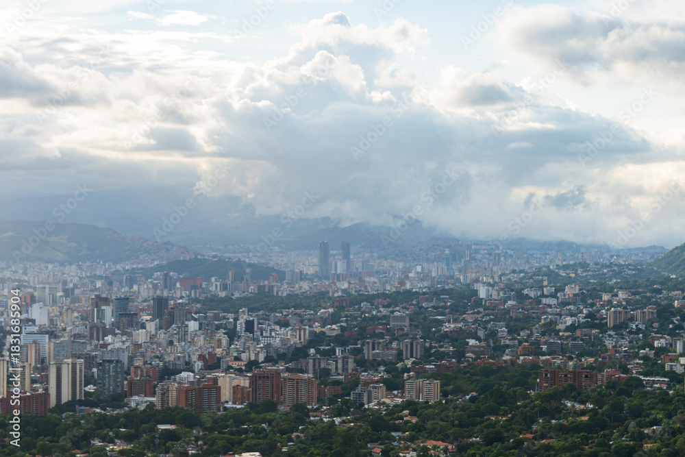Fototapeta premium aerial view of the city