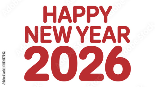 Happy New Year 2026: A vibrant and colorful design wishing viewers a joyful beginning to the year 2026, creating a sense of excitement and anticipation for new opportunities and experiences.