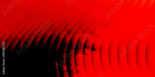 Neon ribbed fractal glass 3d background. Holographic vertical stripe pattern with vibrant purple blue yellow gradient. Abstract black bg, iridescent texture lines in radiant colors. 3D illustration	
