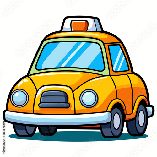 Taxi car vector illustration isolated on white background