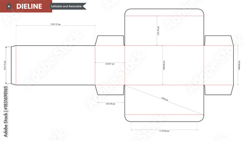 die, die cut, cardboard box dieline, box die-line, die-line,box dieline, dieline template