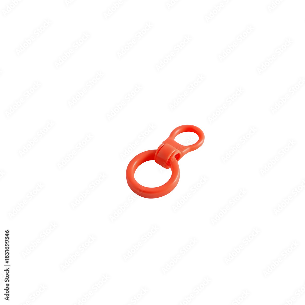Obraz premium Single Bright Plastic Locking Crochet Stitch Marker