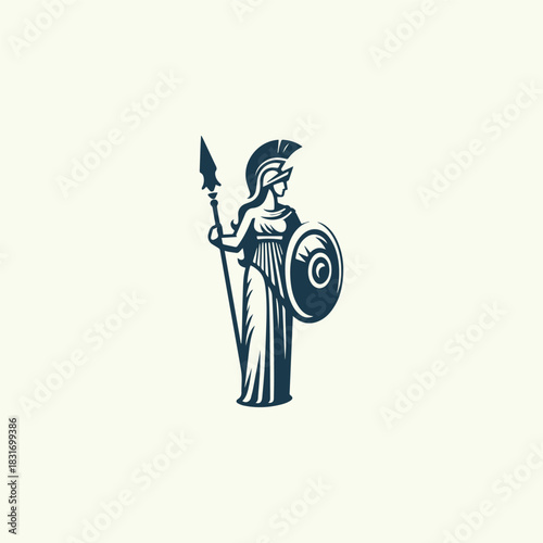 Athena Goddess of War Logo