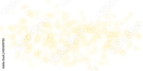 PNG white and gold sparkle with glitter light and stardust glow.