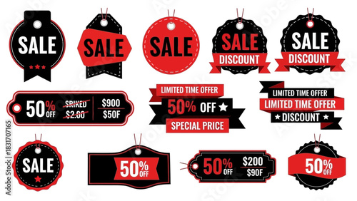 Boost Sales with Dynamic Discount Tags: Eye-Catching Sale Badges Designed to Grab Attention and Drive Conversions for Your Next Promotion or Special Offer