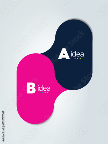 Connected Bubble Diagram Minimalist Infographic Design