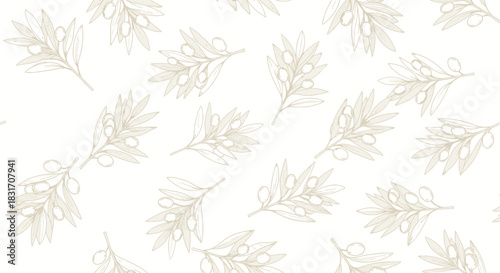 Elegant Light Beige Leaf Pattern Background for Nature-inspired Designs
