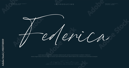 Lettering Minimalist Fashion. Elegant alphabet letters serif font and number. Typography fonts regular uppercase, lowercase.