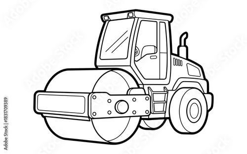Outline of construction roller for roadwork equipment and machinery design