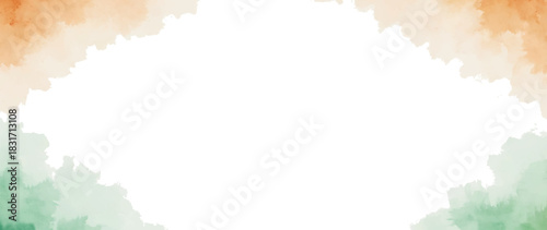 Indian Watercolor Indian flag colors abstract frame background with copy space. png, Republic, Day, 26, january,