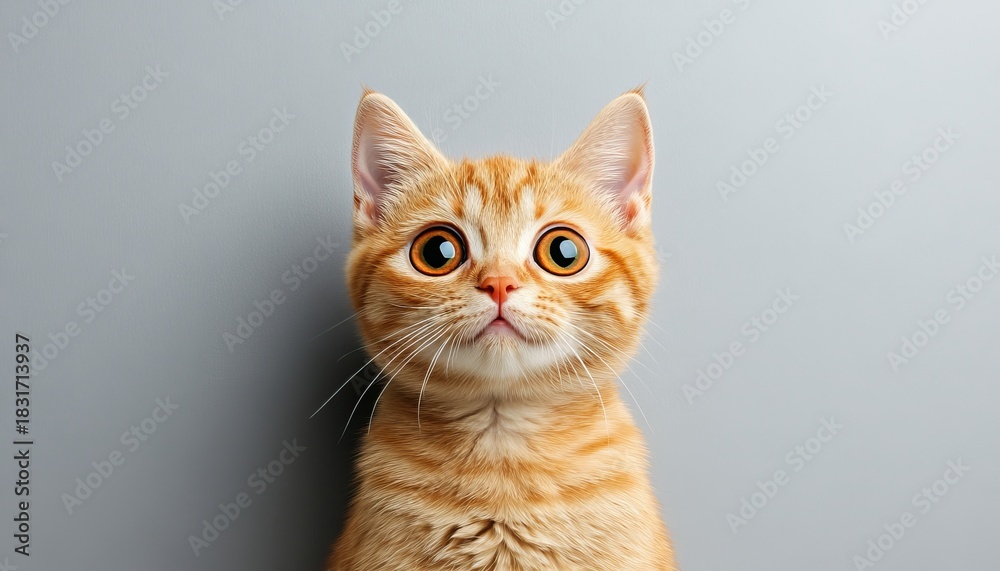 Obraz premium Charming Ginger Cat Portrait Capturing Playful Expressions and Adorable Features in Natural Light