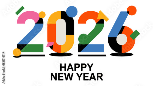 Happy New Year 2026: Celebrate the dawn of 2026 with a vibrant and colorful greeting. This image encapsulates the joy and anticipation of the coming year.