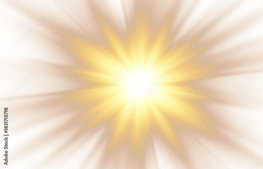 Obraz premium Soft, fluffy golden sun with glowing light rays and warm radiant shine. Transparent PNG ideal for overlays, decoration, and bright design effects.