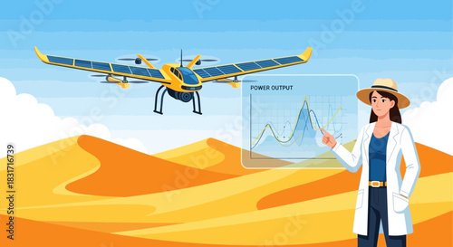 Desert Innovation: Solar Drone Technology and Data Analysis for Sustainable Energy
