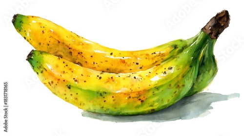 Bananas bunch with transparent background