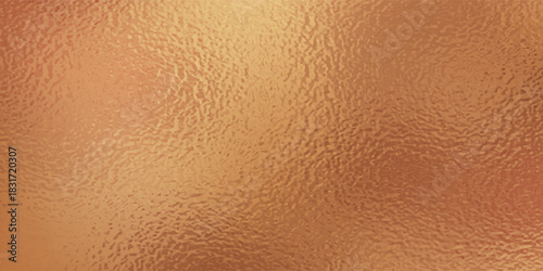 Copper foil, gold background with glass effect vector illustration for prints, cmyk color mode