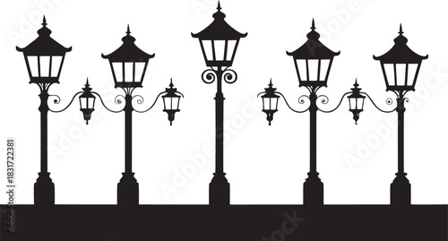 street lamp vector illustration