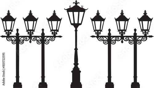 street lamp vector illustration