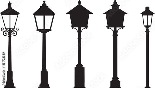 street lamp vector illustration
