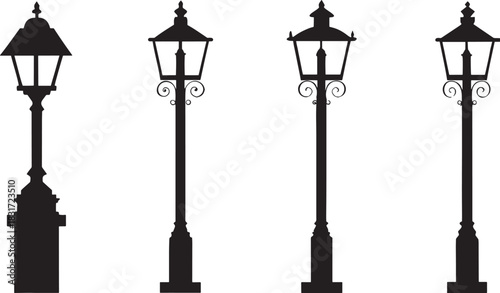 street lamp vector illustration