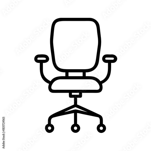 WORKSPACE office chair icon transparent background