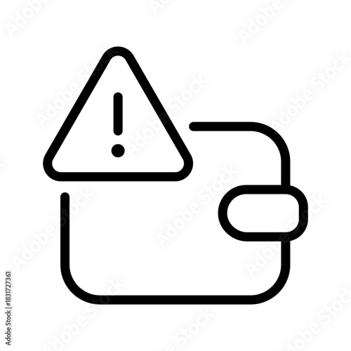 Financial Warning Icon Wallet Alert