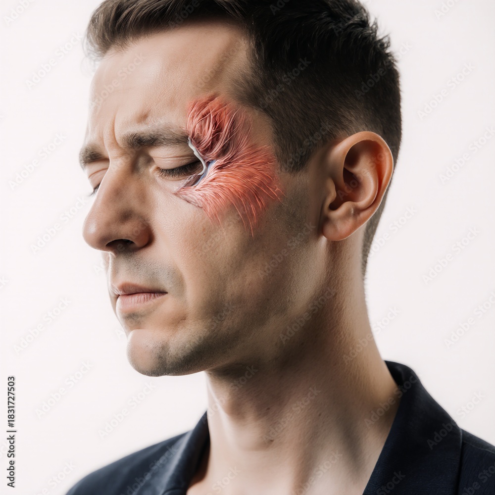 Obraz premium Experiencing symptoms of vertigo dizziness and possible brainstem issues BPPV