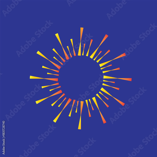 Abstract geometric design with vibrant color accents