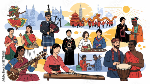 Celebrating Global Cultures Diversity Through Music Dancing And Traditions