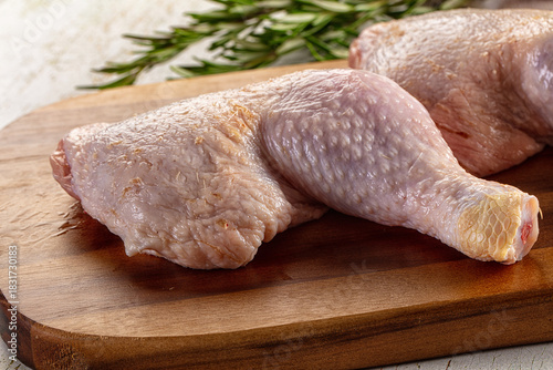 Raw whole chicken leg for cooking