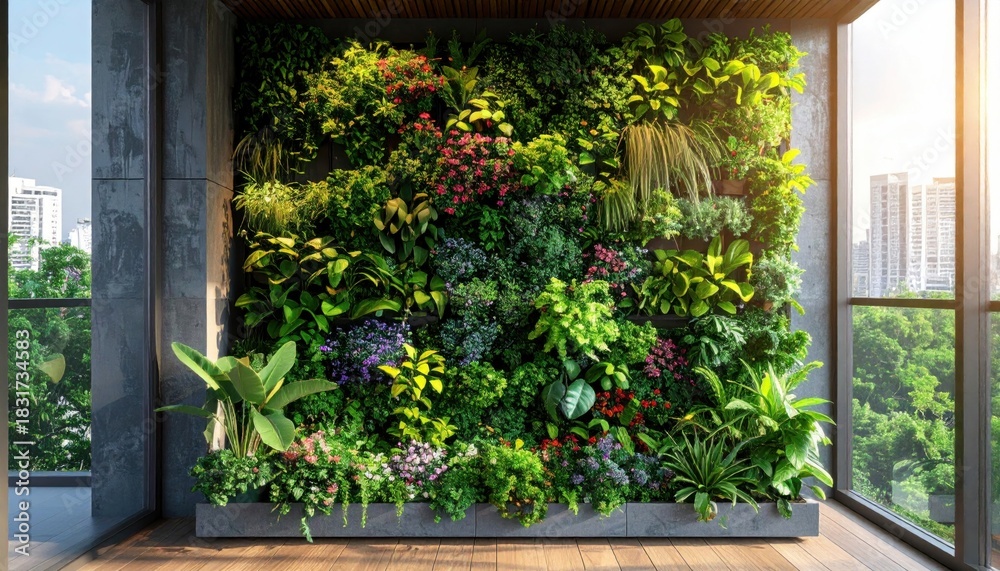 Fototapeta premium Vertical Garden Balcony.