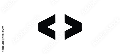 Code Icon Vector Symbol.