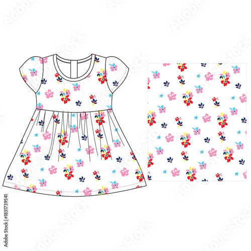 printed frocks flower all over print  
