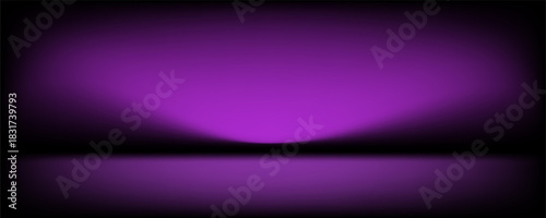 Abstract gradient podium background. Violet, purple and lilac empty 3d studio backdrop. Clean scene for product presentation mockup template. Vector illustration.