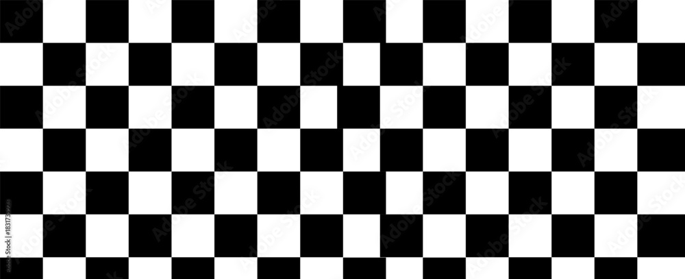 Fototapeta premium Black and white checkered pattern, Checkerboard seamless pattern