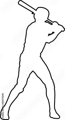 Basketball player with ball outline silhouette.