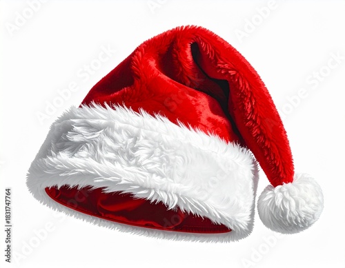 iconic furry santa hat on white background
