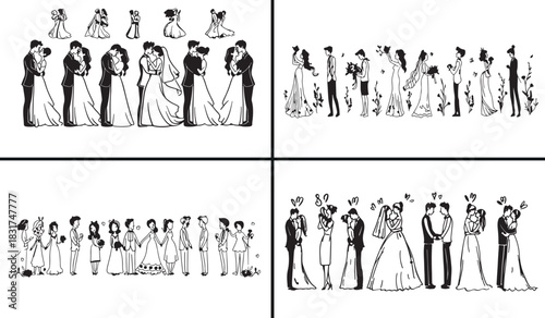 Fashion illustration set, stylish woman figure, model sketch drawing, couture design art, runway fashion artwork, elegant dress outline, feminine style vector, hand drawn model, modern fashion decor, 