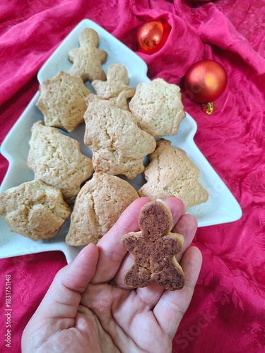Christmas Cookies. Cookie Preparation, cutting