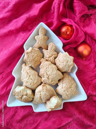 Christmas Cookies. Cookie Preparation, cutting