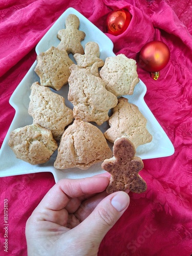 Christmas Cookies. Cookie Preparation, cutting