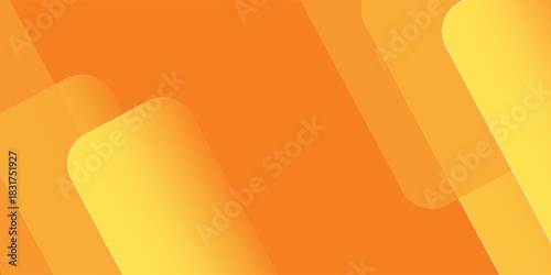 Latar belakang geometri oranye dan kuning abstrak. Komposisi bentuk dinamis. Desain latar belakang yang keren untuk poster. Ilustrasi vektor