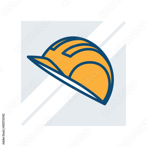 This is a Safety Helmet Icon representing Construction and Engineering sectors clearly