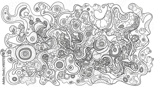 Organic Complexity A Detailed Abstract Art Piece