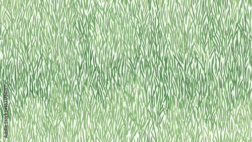 Green grassy field illustration A vibrant depiction of lush, textured blades for design