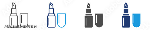lipstick icon set multiple style